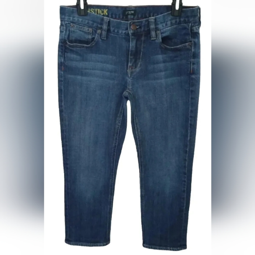 J Crew Womens Size 27 Matchstick Slim Skinny Low Rise Capri Jeans Stretch Capris